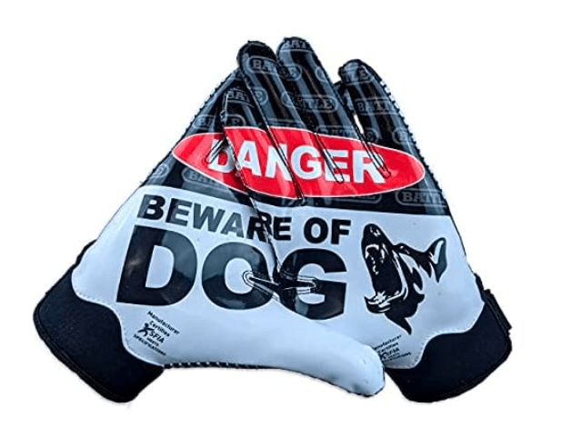 Battle Beware of Dog Doom 1.0 Football Gloves